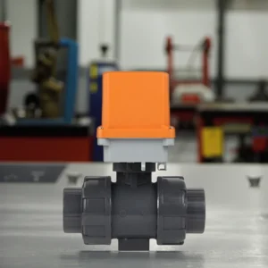 Electric UPVC Motorized Ball Valve PN25 24V/220V Single Acting DN40-DN50 Socket Union for General Water Treatment Customized OEM