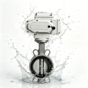 Electric Wafer style Butterfly Valve Stainless Steel Disc EPDM Seal Suitable for Water Treatment and HVAC Systems