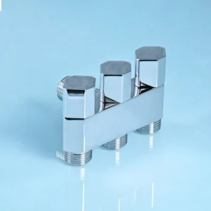 Engineering Special Polished Chrome-plated Durable 15mm Sanitary Brass Angle Valve Water Stop Three Way Angle Valve