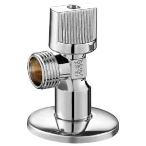 European Standard Brass Angle Valve for Water Supply Chrome Plated Stop Valve