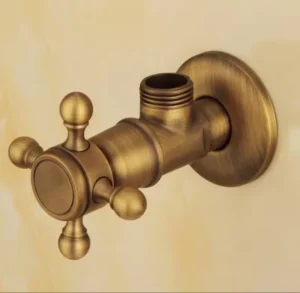 European Style Bronze Triangle Water Control Valve Antique Triangle Valve The Tap Water Valve Sewer