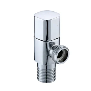 Factory Brass Angle Valve Square Chrome Plated Hot Cold Water Triangle Valve Bathroom Toilet Water Heater Plumbing