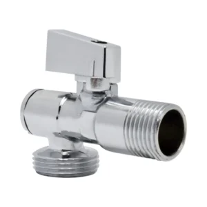 Factory Brass Two Way Plastic Handle Toilet Bathroom Angle Stop Valve