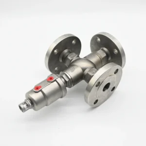 Factory Customization High Quality SS304/316 Stainless Steel Bonnet 3 Way Tee Pneumatic Flange Angle Seat Valve ASME