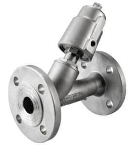 Factory Direct Flange Connection Stainless Steel Piston Valve Pneumatic Angle Seat Valve