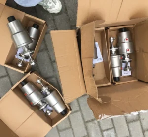 Factory Direct Pneumatic Angle Seat Valve with Threaded Connection for EPS Shape Molding Machine High Temperature
