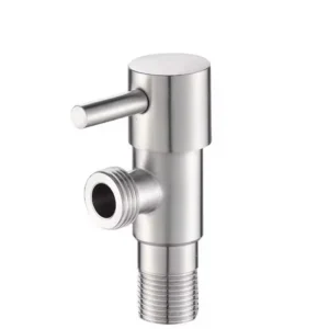 Factory Direct Southeast Asian Brushed Nickel Stainless Steel Angle Valve Quick Open 90 Degree Angle Valve