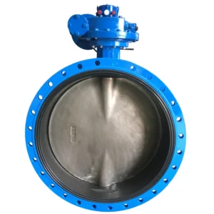 Factory Distributed Ductile Iron Double Flanged Butterfly Valve with EPDM Manual Power for Water and Air Applications