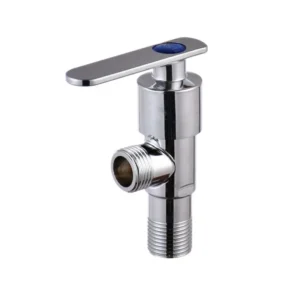 Factory Made Stainless Steel Chrome Plated Angle Valves Custom Bathroom Fittings Labeled Angle Stop Valves Hot and Cold Water