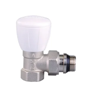 Factory Manual Handle Wheel 1/2 3/4 Nickle-Plated Brass Radiator Angle Valve for Towel Rack Controlled Structure