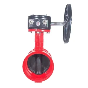 Factory Manufacture Butterfly Valve Ductile Iron Fire Fighting Worm Gear Groove Butterfly Valve