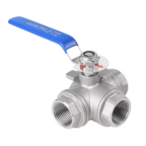 Factory Price High quality Stainless Steel Three way Ball Valve with Internal Thread T shaped Lockable Handle Ball Valve