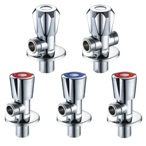 Factory Production Angle Valve Bright Electroplating Bathroom Accessories Water In and Out Conner Valve