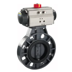 Factory Upgraded UPVC CPVC Pneumatic Actuator Water Flow Control Wafer Type Butterfly Valves With PVC Flange