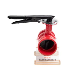 Firefighting System DN80 Soft Seat Groove Butterfly Valve Lever Handle for Water