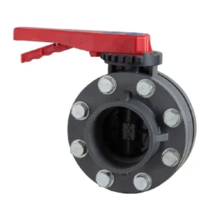 Flange Connection Chemical Resistant DN10 DN16 Manual PVC Butterfly Valve Adapter