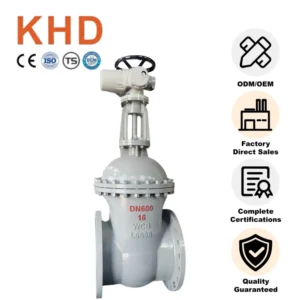 Flange Connection DN600 Electric Gate Valve Metal Sealed Cast Steel Flange Gate Valve