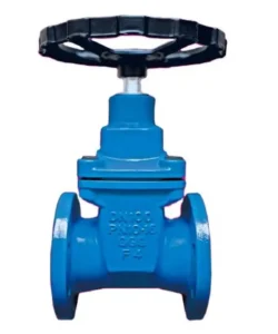 Flange Type DN100 Pn16 Di Non Rising Resilient Stem Soft Sealing Ductile Cast Iron Sluice Gate Valve Z45X-1016 Blue