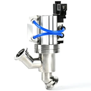 Flange Vacuum Valve Pneumatic Y Type Angle Valve with Bellow KF NW SS304 SS316L Vacuum Sealed Flapper Stainless Steel Valve