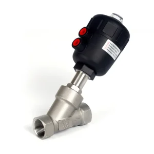Flanged Stainless Steel Y type Pneumatic Angle Seat Valve Globe Valve with Pneumatic Actuator