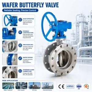 Flanged Triple Offset Butterfly Valve DN50 DN1200 PN16 PN25 Ductile Iron SS316 Multi Layer Metal Seat High Temp CE ISO