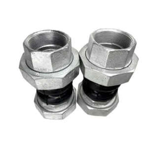 Flexible Polypropylene Shutoff Valves Smooth Surface Threaded Rubber Expansion Joint Forged Technics Galvanised Fire Protection