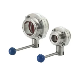 Manual Sanitary Butterfly Valve 2″ 3″ 4″ 304/316L Stainless Steel Quick Install Water Sanitary Wafer Valve