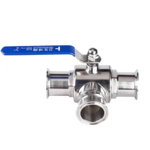 Food Grade Manual Tri Clamp L T Type 3 Way 1.5″ 2″ Sanitary Three Way Forged Stainless Ball Valve