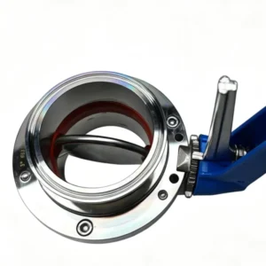 Food Grade Sanitary Butterfly Valve Clamp Connection Gear Handle