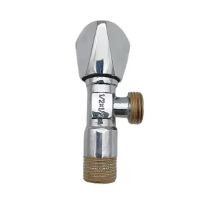Foreign Trade Copper Plated Angle Valve Slow Open Large Flow Triangle Valve 1/2 Inch Port 10 Bar Pressure Water Valve