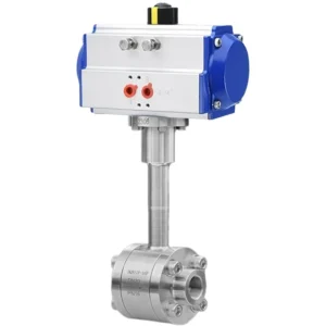 Forged Ball Valve A105N F304 F316 Pneumatic Actuator 3PC Ball Valve Threaded Double Acting Air Water Gas OEM