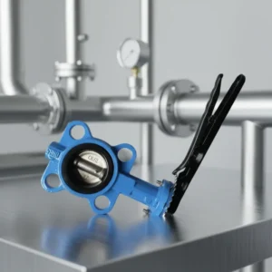 Full Bore PN16 Ductile Iron EPDM Soft Seal Center Line Manual Lever Handle Wafer Type Butterfly Valve Factory