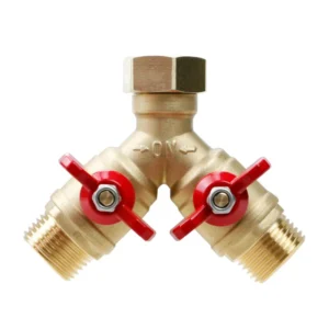 Full Port Splitter Y High Flow Hose 2 Way with Butterfly Handle