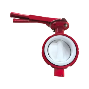 Fully Lined PTFE Wafer Butterfly Valve Hand Lever Operated Corrosion Resistant Valve Ball Valve Alternative