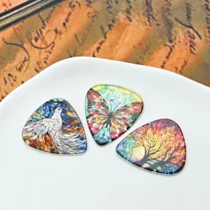 Funny Guitar Plectrum Digital Color Printed Custom Celluloid Transparent Electric Guitar Pick Personalized