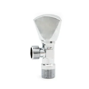 G 1 2” Chrome Plated Brass Body Manual Angle Valve for Bathroom Water Fitting