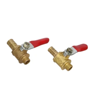 Garden 1/8″ Male Thread to 8mm 10mm Barbed Brass Ball Valve Water Oil Air Gas Fuel Line Shutoff Ball Valve Pipe Fitting