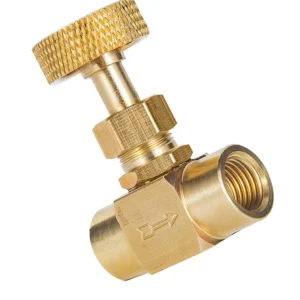 Green Brass Needle Valve Propane Gas Needle Valve Wheel Handle 600 Psi (WOG)
