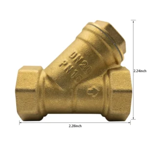 Green Valves Brass Y Strainer with Drain Valves 1/2Inch Brass Y Type Strainer Brass Check Valve Y Type Strainer