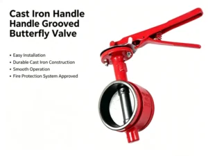 Grooved Butterfly Valve Lever Operated Cast Iron D81X Fire Fighting Grooved End Butterfly Valve for Water