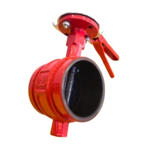 Grooved Handle Butterfly Valve Ductile Iron for Fire Fighting Equipment Water Media Fire Protection System On off Function