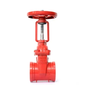 Grooved Rising Stem Gate Valve Fire Protection Gate Valve Grooved End OS&Y Resilient Ductile Iron Manual Gate Valve
