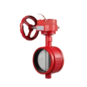 Grooved Signal Butterfly Valve DN50 DN300 Ductile Iron EPDM Worm Gear Tamper Switch Fire Protection UL FM CE Manufacturer