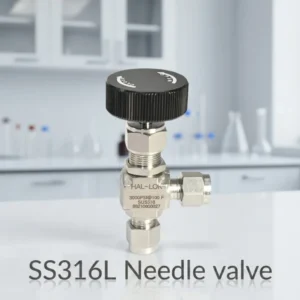HAL LOK SS316L Manual Right Angle Ferrule Needle Valve 2 way High pressure Gas Flow Control 6000psi 1 4 3 8 1 2 Inch ISO 9001