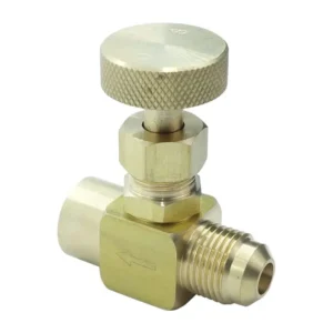 HKBB0803 Brass Needle Valve 1/4″ Female NPT X 3/8″ Male Manual Gas Control for Torches Weed Burners Kilns Tarpot Heaters