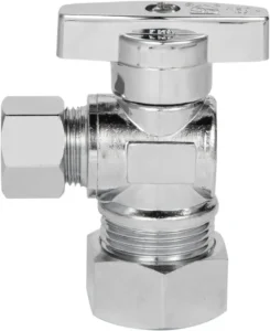 Heavy Duty 1/2″ Nom (5/8″ OD) Comp X 3/8″ OD Comp 1/4-Turn Brass Angle Stop Valve for Water Lead-Free OEM