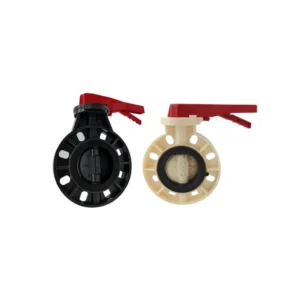 High Impact Strength ABS Butterfly Valve Plastic Double Flange Handle Butterfly Valve Manual Valve