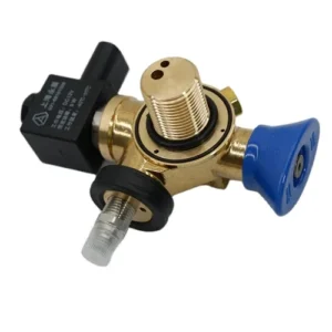High Pressure 20MPa CNG Cylinder Valve with 12V 24V Solenoid Angle Structure for Vehicle