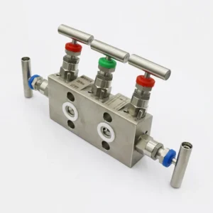 High Pressure 6000 Psi Stainless Steel Three Way Manifolds Needle Valve Group Hydraulic Power Instrument Valve Bank System Water