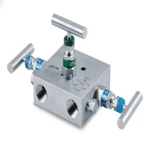 High-Pressure 6000psi Three-Way NPT Stainless Steel Instrument Manifold Valve 1/2 1/4 Ports Hydraulic Power Needle Structure